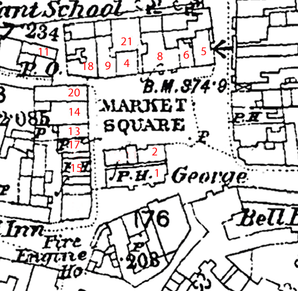 Market Square with census entries